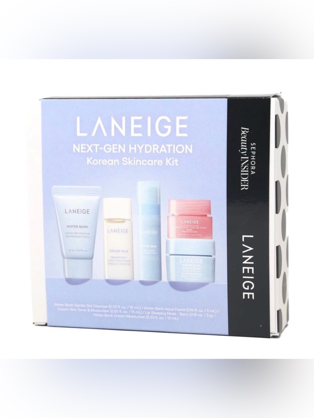 Laneige Next-Gen Hydration Korean Skincare Kit NIB Sephora Beauty Insider Set